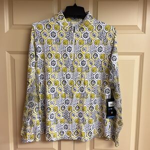 NWT IBKUL long sleeve ladies golf shirt size XL